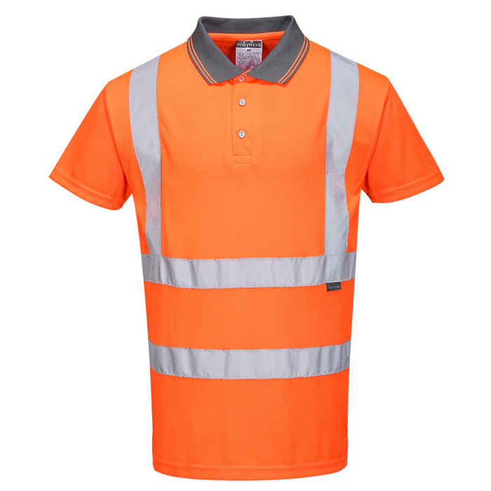 Portwest Hi-Vis Korte Mouw Polo Shirt RIS