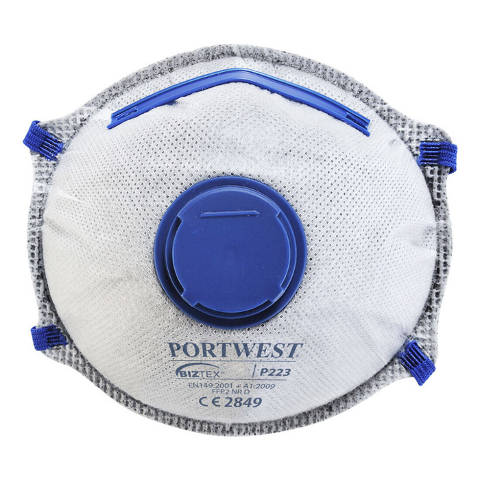 Portwest Koolstof Gevouwen Dolomite Masker FFP2