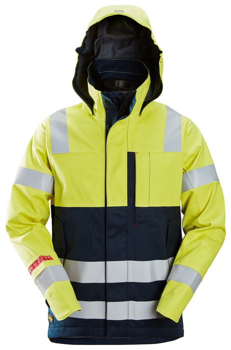 Snickers Protecwork Waterproof Shell Jack High-Vis Klasse 3